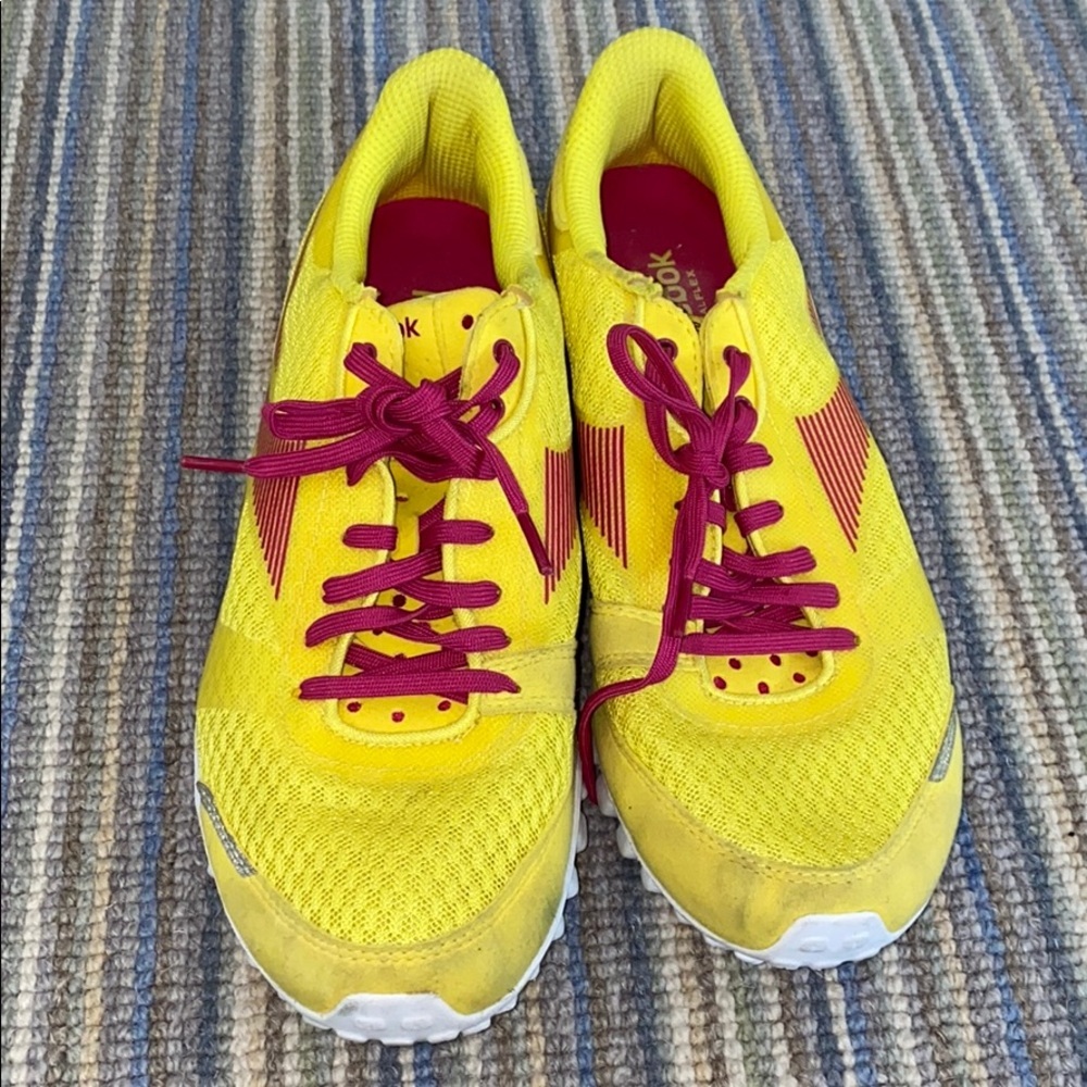 Reebok Realflex yellow and pink sneakers
